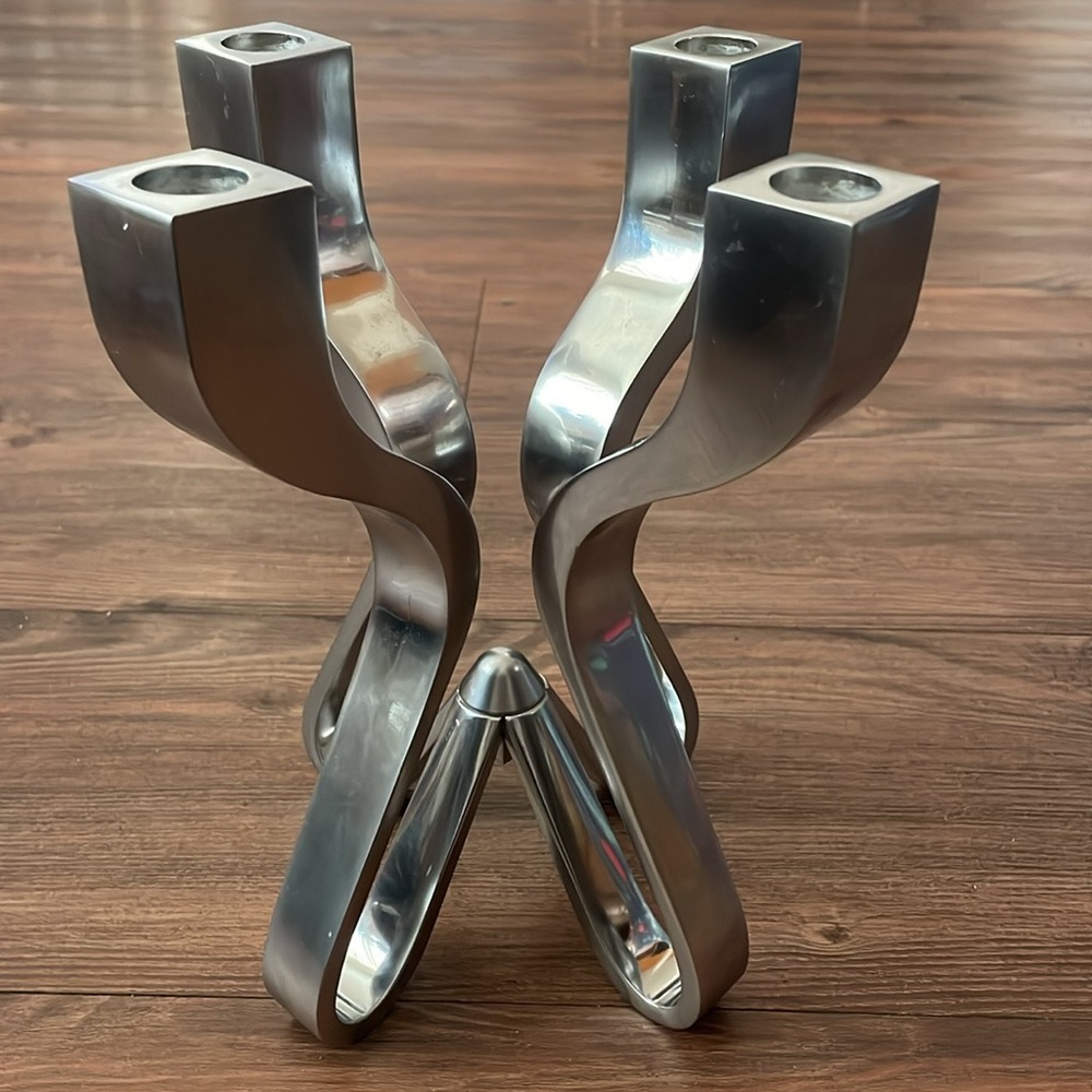 2000s Chorus Candelabra in Die-Cast Zinc by Karim Rashid for Umbra!RARE